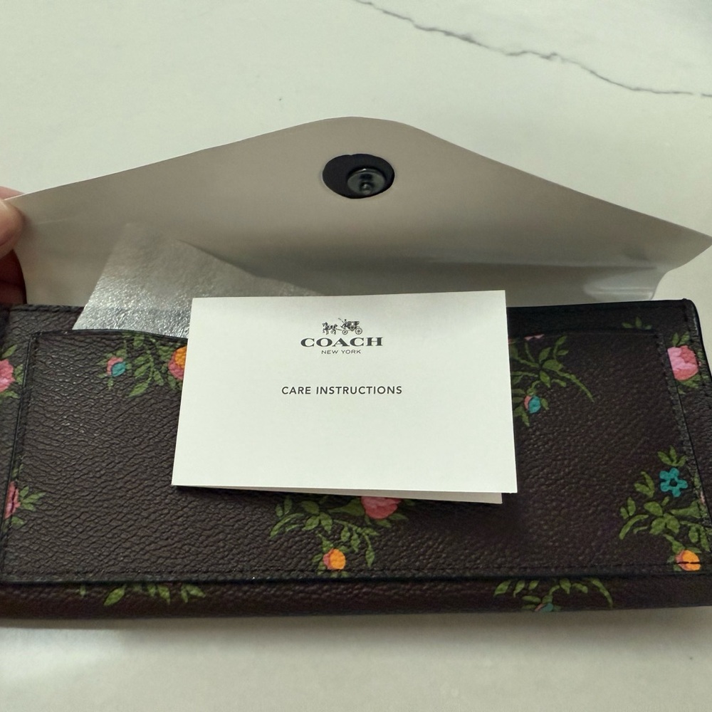 Coach Floral Brown Wallet - Picture 2 of 4